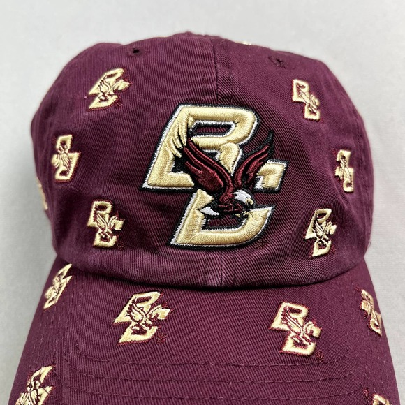 Boston College Hat Cap Strapback Womens Maroon '47 All Over Logo Confetti Eagles - Picture 3 of 8